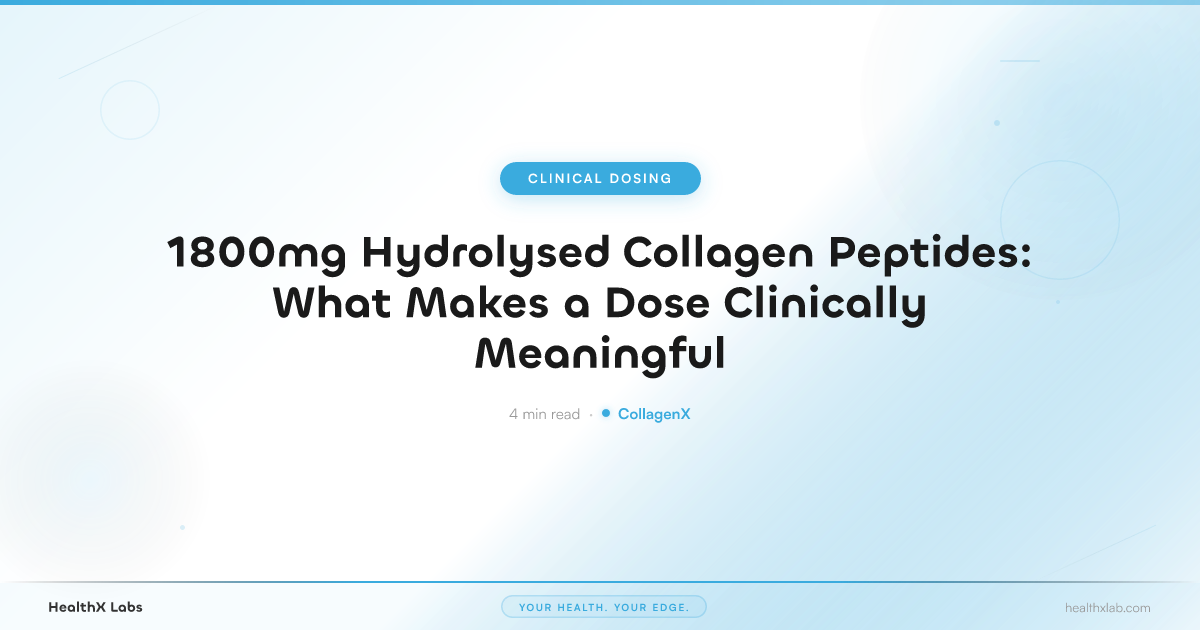 1800mg Hydrolysed Collagen Peptides: What Makes a Dose Clinically Meaningful — HealthX Labs
