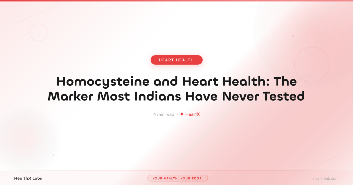 Homocysteine and Heart Health: The Marker Most Indians Have Never Tested — HealthX Labs