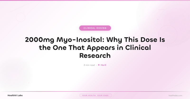 2000mg Myo-Inositol: Why This Dose Is the One That Appears in Clinical Research — HealthX Labs