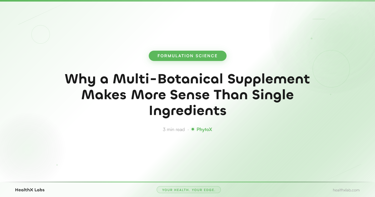 Why a Multi-Botanical Supplement Makes More Sense Than Single Ingredients — HealthX Labs