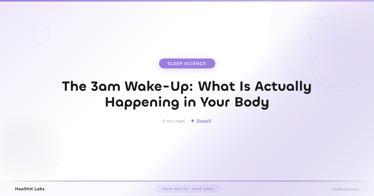 The 3am Wake-Up: What Is Actually Happening in Your Body — HealthX Labs