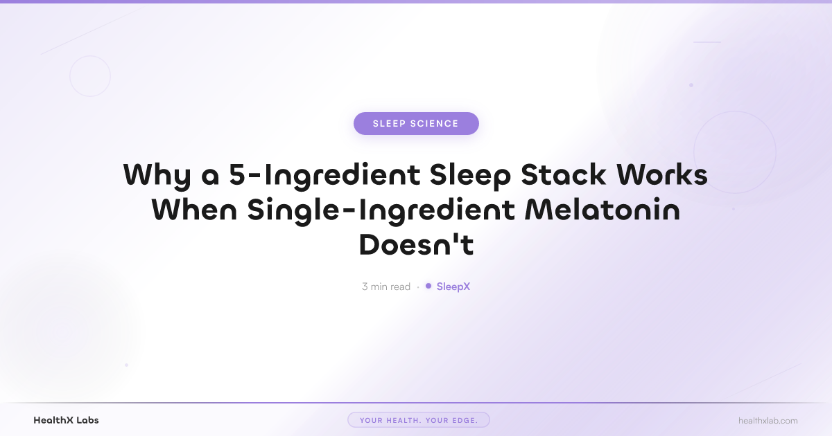 Why a 5-Ingredient Sleep Stack Works When Single-Ingredient Melatonin Doesn't — HealthX Labs