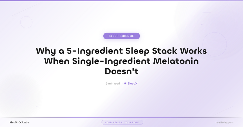 Why a 5-Ingredient Sleep Stack Works When Single-Ingredient Melatonin Doesn't — HealthX Labs