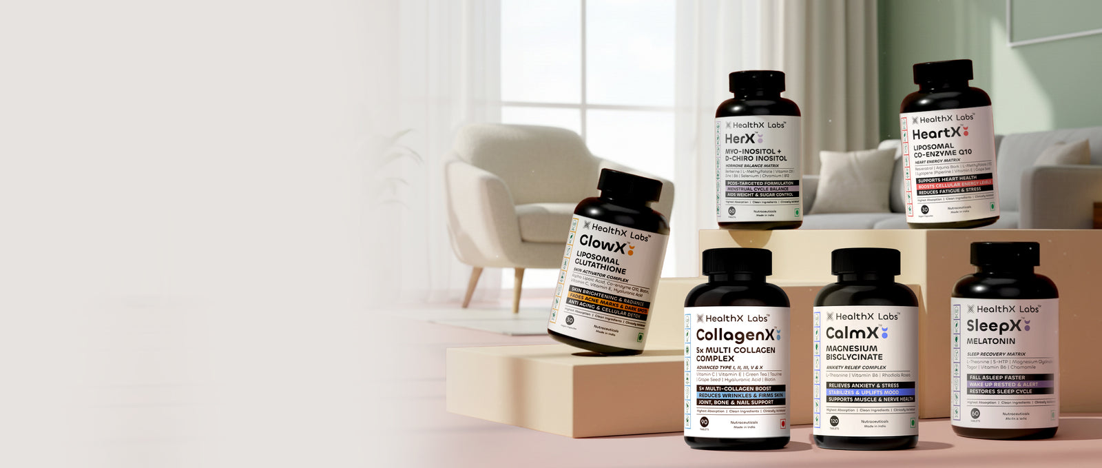 HealthX Labs – India's most honest science-backed supplement brand featuring clinically dosed formulas