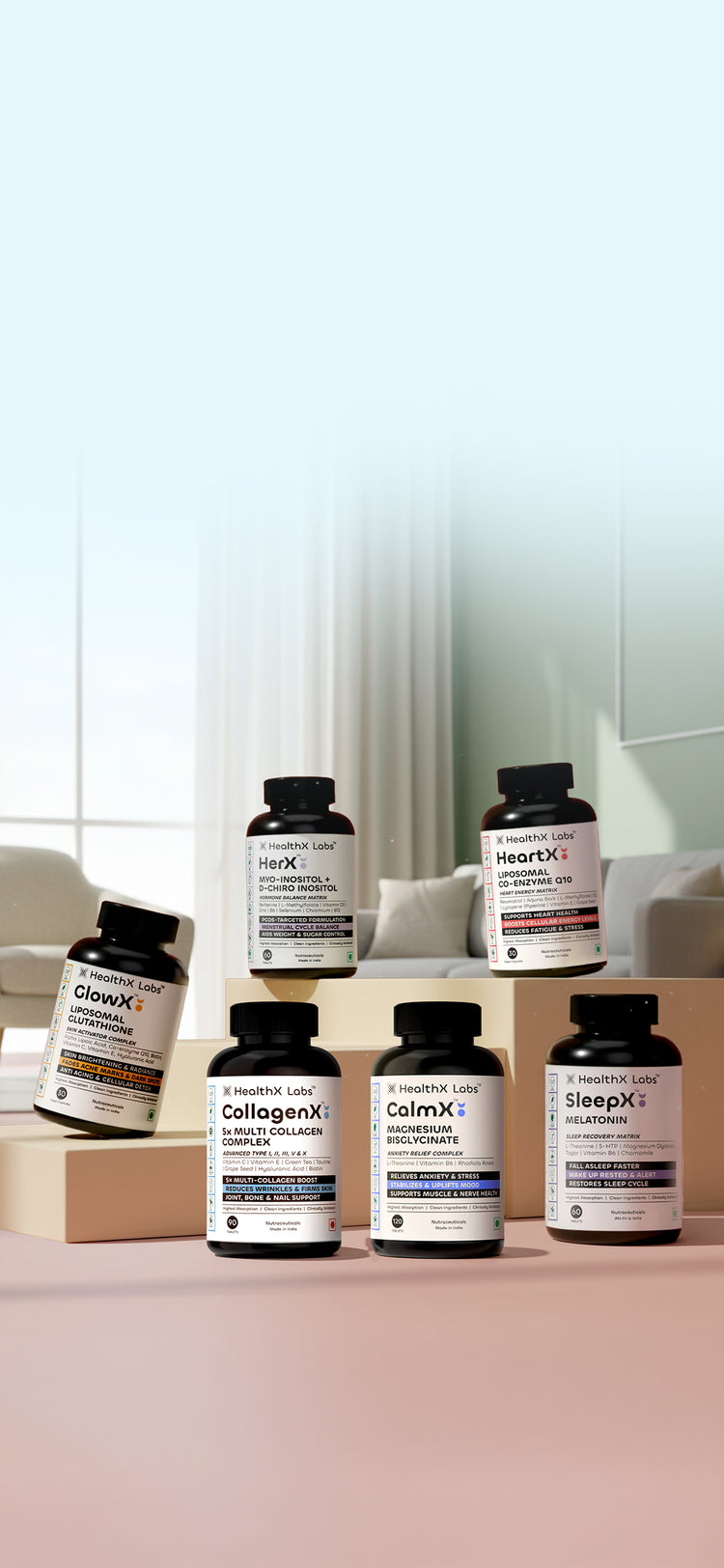 HealthX Labs – India's most honest science-backed supplement brand featuring clinically dosed formulas