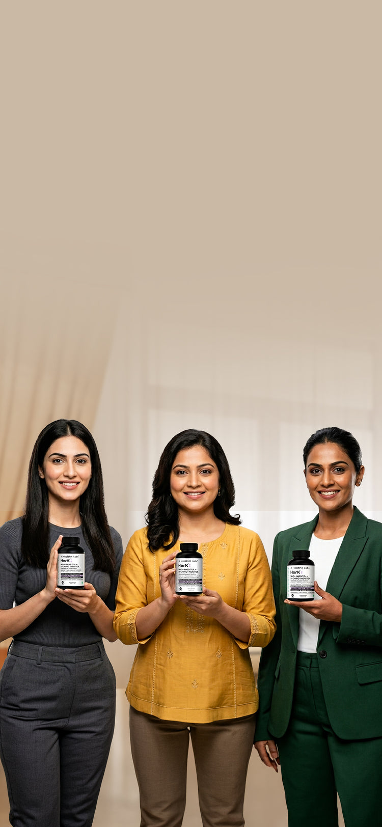 HerX women's hormonal balance PCOS supplement by HealthX Labs – best PCOS and hormonal wellness tablets in India